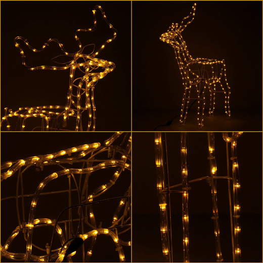 Renifer Led 85 cm świąteczny, świetlna dekoracja do ogrodu biały ciepły