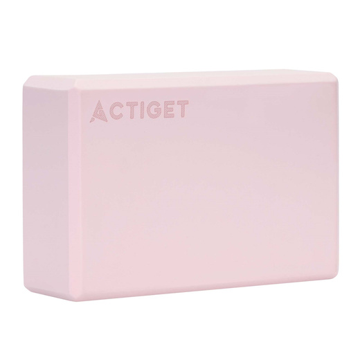 Kostka do jogi piankowa EVA 23x15x7,5 cm klocek blok do ćwiczeń pilates stretching różowa