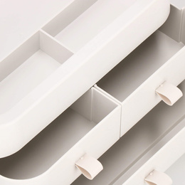 Organizer na kosmetyki 39,5x29,8x20,4cm mleczny pojemnik na biżuterię z przegródkami