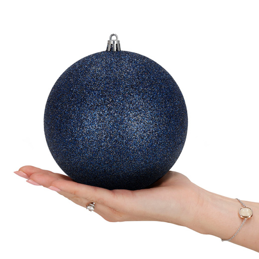 Bombki choinkowe 4 szt. ozdoby świąteczne 12 cm nietłukące granatowe