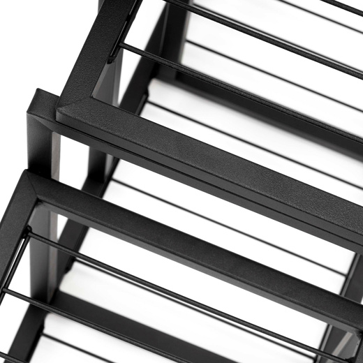 Kwietnik metalowy, stojący 79 cm regał na rośliny 5 poziomów, loft, czarny