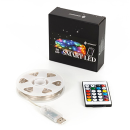 Lampki świąteczne, choinkowe Smart LED 5 m 50 diod pilot, sterowanie Bluetooth, zewnętrzne IP44 funkcja zmiany kolorów, multikolor