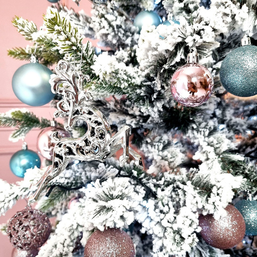 Bańki choinkowe 30 szt. bombki świąteczne zestaw różowy