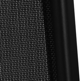 Meble ogrodowe metalowe zestaw dla 8 osób stół 150 cm i 8 krzeseł czarne