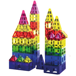 Klocki magnetyczne, pojazdy zestaw 120 szt. klocków konstrukcyjnych dla dzieci, kolorowe