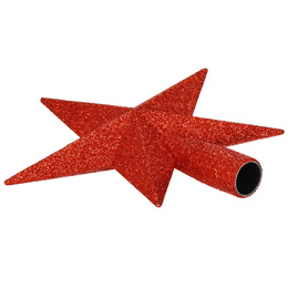 Czubek na choinkę 15 cm szpic, gwiazda czerwona