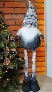 Para krasnali 120cm ozdoba świąteczna, gnom świąteczny, skrzat na teleskopowych nóżkach