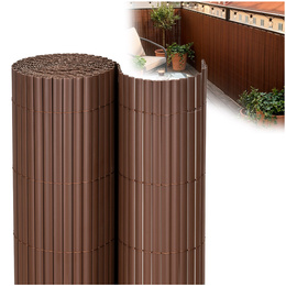 Osłona PVC maskująca na balkon, taras, ogrodzenie 400x100 cm brązowa