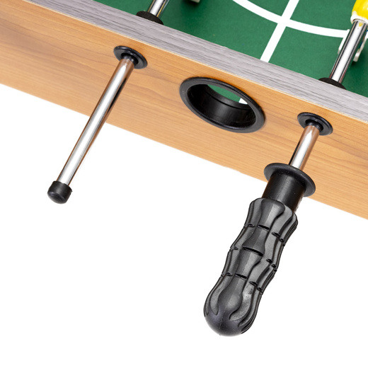 Stół piłkarski z uchwytami, drewniany 69x35 cm piłkarzyki, gra dla dzieci