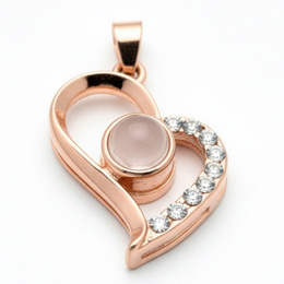 Wieczna róża z naszyjnikiem w pudełku prezentowym szkatułka na dzień kobiet walentynki