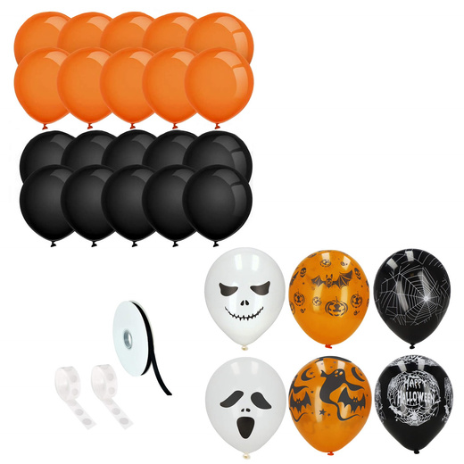 Dekoracje na Halloween zestaw balony girlanda kurtyna ozdoby na Halloween