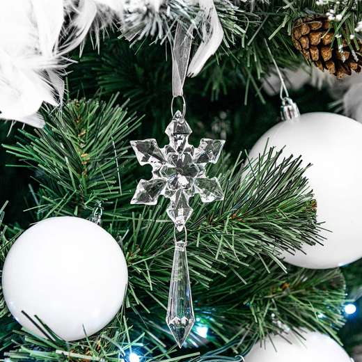 Zawieszki choinkowe kryształki sopelki na choinkę 13 cm ozdoby choinkowe 10 szt.