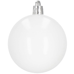 Bombki choinkowe 33 szt. ozdoby świąteczne zestaw z gwiazdą białe