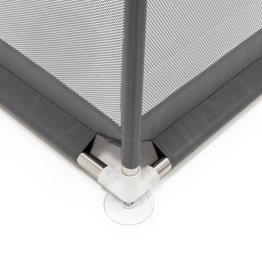 Kojec dla dzieci, zamykany 180x150x66 cm składany, turystyczny, szary