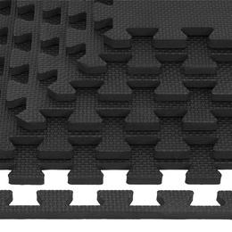 Mata treningowa, ochronna 4 szt. puzzle z pianki EVA 1,2 cm antypoślizgowe, grafitowe