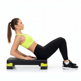 Step do ćwiczeń fitness 2-stopnie, schodek treningowy do aerobiku