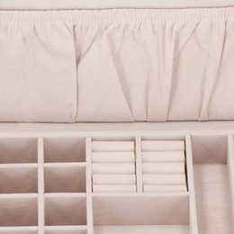 Szkatułka na biżuterię ekoskóra 26x26x8,5 cm czerwony organizer z przegródkami