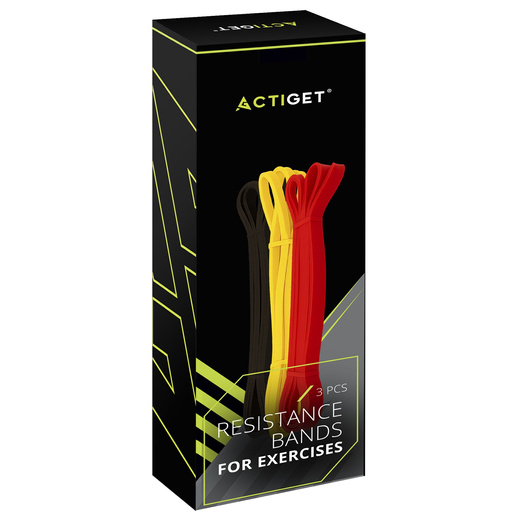 Gumy oporowe do ćwiczeń zestaw 3 szt. taśmy do ćwiczeń fitness, treningu