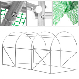 Szklarnia ogrodowa foliowa UV-4 140g/m2 tunel foliak 3x2x2 m zielony