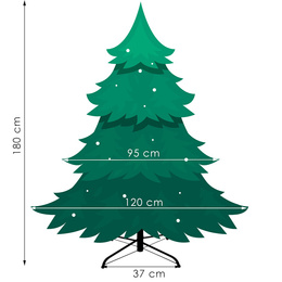 Choinka sztuczna premium 180 cm świerk naturalny, produkcja polska