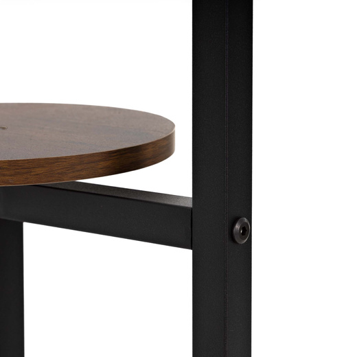 Kwietnik metalowy pięciopoziomowy, stojak na kwiaty, rośliny 86 cm stojący, ciemnobrązowy