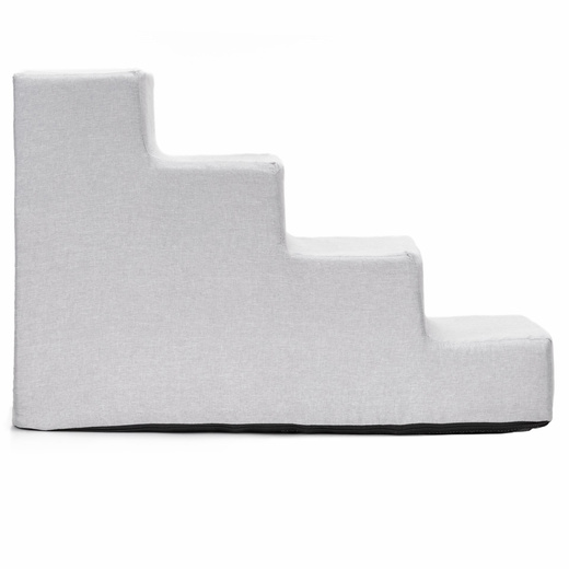 Schodki dla psa do łóżka 40 cm podest, rampa 4-stopniowa, szara
