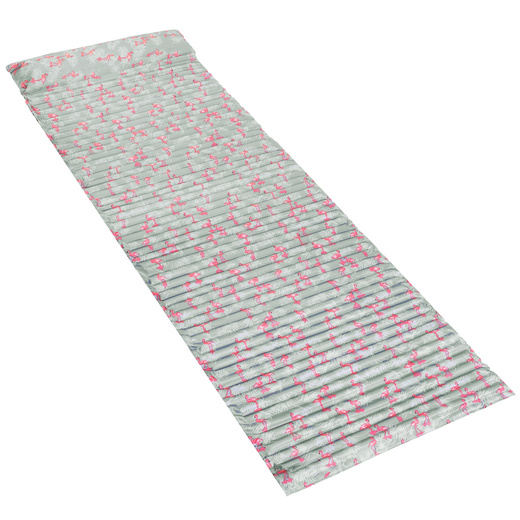 Mata plażowa z poduszką 180x60 cm flamingi, szara