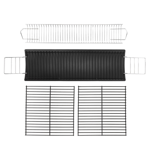 Grill węglowy, ogrodowy z pokrywą, termometrem, duży ruszt grillowy