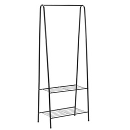Wieszak stojący na ubrania z półką na buty 150x60x34 cm wolnostojący stojak do garderoby