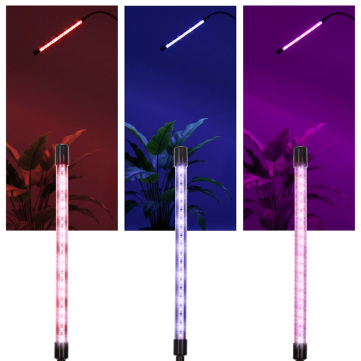 Lampa do doświetlania roślin LED do wzrostu uprawy 4 panele z timerem i pilotem, usb