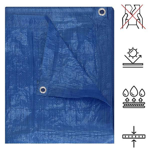 Plandeka 4x4m 60g/m2 gruba płachta ochronna niebieska