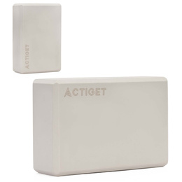 Kostka do jogi piankowa EVA 23x15x7,5 cm klocek blok do ćwiczeń pilates stretching beżowy