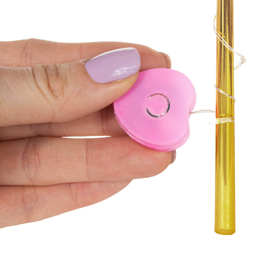 Wieczna róża 25 cm świecąca ozdoba LED prezent kwiat czerwony