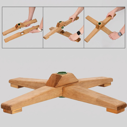 Choinka sztuczna 120 cm Premium Royal Trees świerk kaukaski jak żywy z drewnianym stojakiem