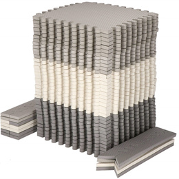 Mata piankowa trójkąty 186x186 cm szare puzzle dla dzieci, do ćwiczeń pianka EVA