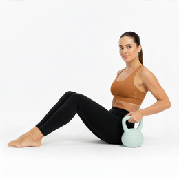 Kettlebell miękki 6 kg kula odważnik hantla ciężar do ćwiczeń fitness, turkusowy