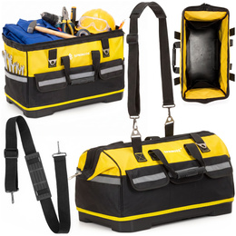 Torba warsztatowa 49x27x35 cm monterska organizer na narzędzia 45L żółto-czarna