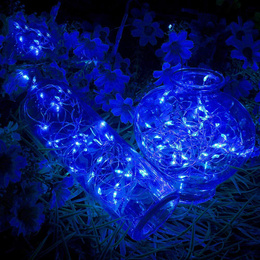 Lampki choinkowe 50 LED druciki mikro na baterie