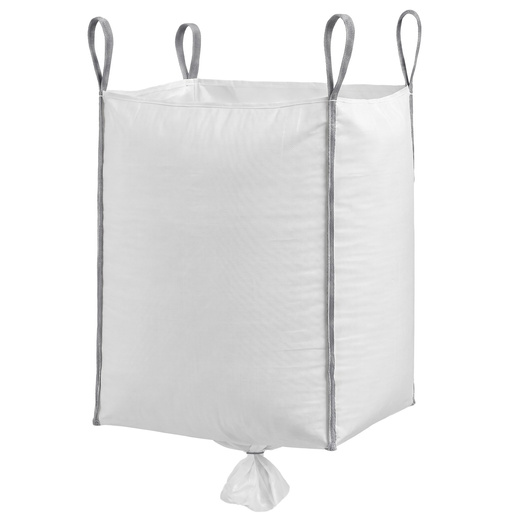 Big Bag worek z lejem 1000 kg mocny na gruz 160x90x90 cm kontener z uchwytami biały