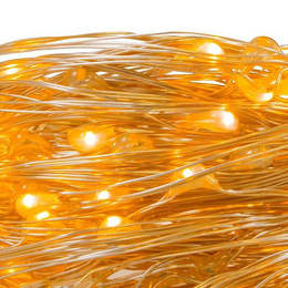 Lampki choinkowe 100 led na baterie z pilotem druciki mikro biały ciepły
