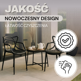 Krzesło do kuchni salonu jadalni biura nowoczesne Matrix skandynawskie loft czarne