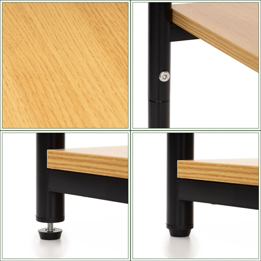 Szafka nocna, stolik z półkami do sypialni 35x31x59 cm nakastnik, jasnobrązowy