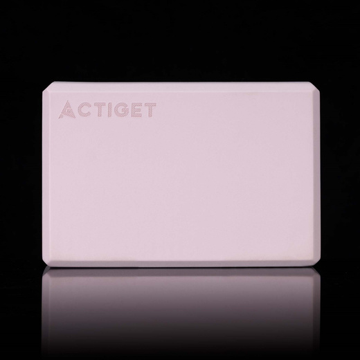 Kostka do jogi piankowa EVA 23x15x7,5 cm klocek blok do ćwiczeń pilates stretching różowa