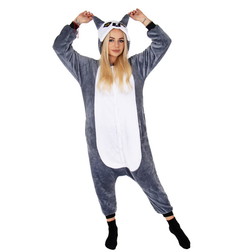 Piżama kigurumi lemur kombinezon jednoczęściowy damski rozmiar M