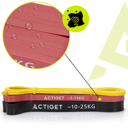 Gumy oporowe do ćwiczeń zestaw 3 szt. taśmy do ćwiczeń fitness, treningu