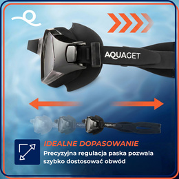 Okulary do pływania na basen okularki pływackie anti-fog UV gogle z etui i zatyczkami