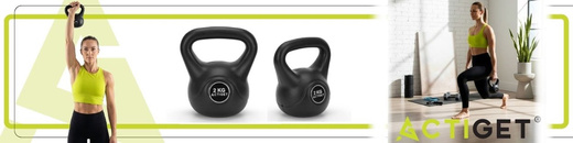 Kettlebelle 2 kg odważnik kulowy ABS hantla do ćwiczeń kula do treningu siłowego czarna