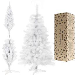 Choinka sztuczna 150 cm jodła biała nowoczesna jak żywa, ze stojakiem