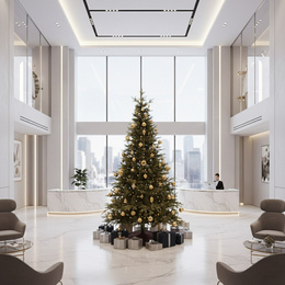 Choinka sztuczna 210 cm świerk himalajski jak żywy PE Royal Trees premium drzewko świąteczne