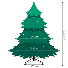 Choinka sztuczna premium 220 cm świerk PE